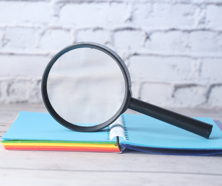 Looking for reassurance metaphor of looking through a magnifying glass