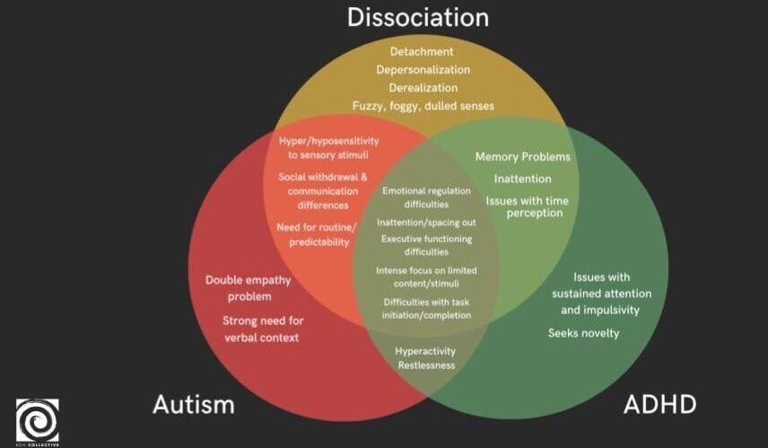 ASD SPD ADHD & Dissociation: Contributor Co-Occurrence or Misdiagnosis